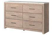 Senniberg Light Brown/White Dresser - B1191-31 - Gate Furniture