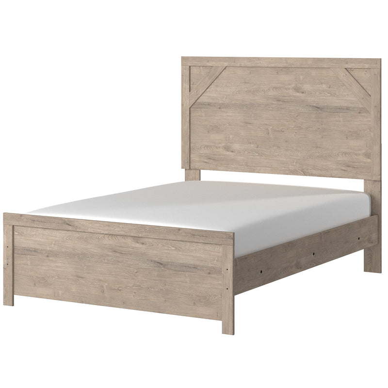 Senniberg Light Brown - White Full Panel Bed - Gate FurnitureFull Bed