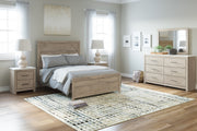 Senniberg Light Brown - White Full Panel Bed - Gate FurnitureFull Bed