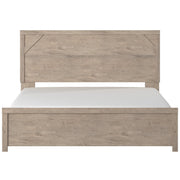 Senniberg Light Brown - White King Panel Bed - Gate FurnitureKing Bed