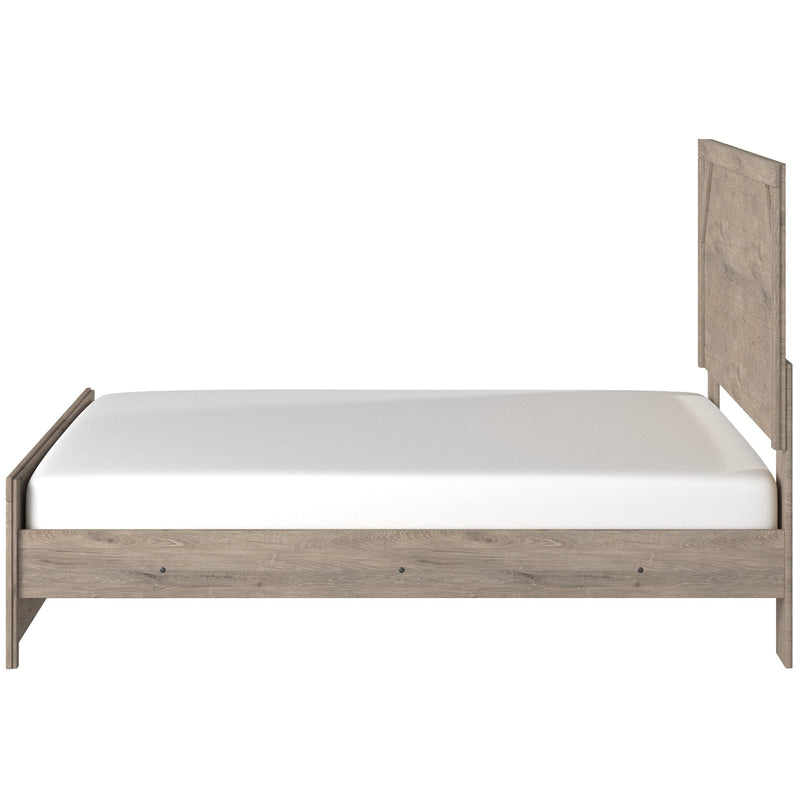 Senniberg Light Brown - White King Panel Bed - Gate FurnitureKing Bed