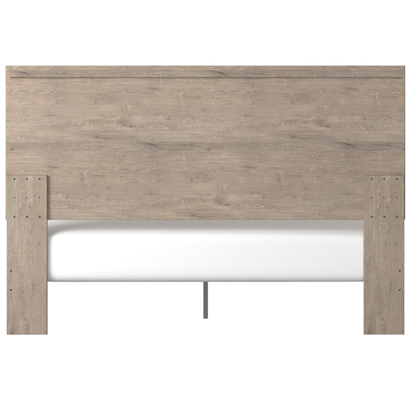Senniberg Light Brown - White King Panel Bed - Gate FurnitureKing Bed