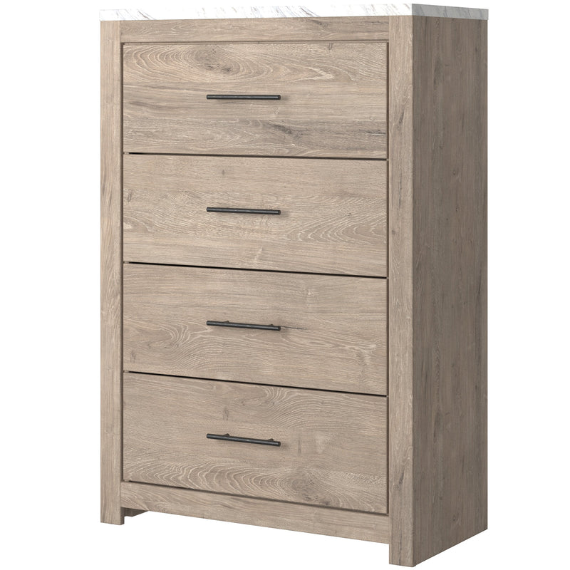 Senniberg Light Brown - White Panel Bedroom Set - Gate FurnitureBedroom Set