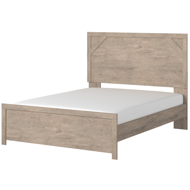 Senniberg Light Brown - White Queen Panel Bed - Gate FurnitureQueen Bed