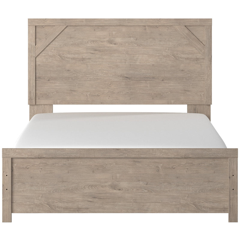 Senniberg Light Brown - White Queen Panel Bed - Gate FurnitureQueen Bed