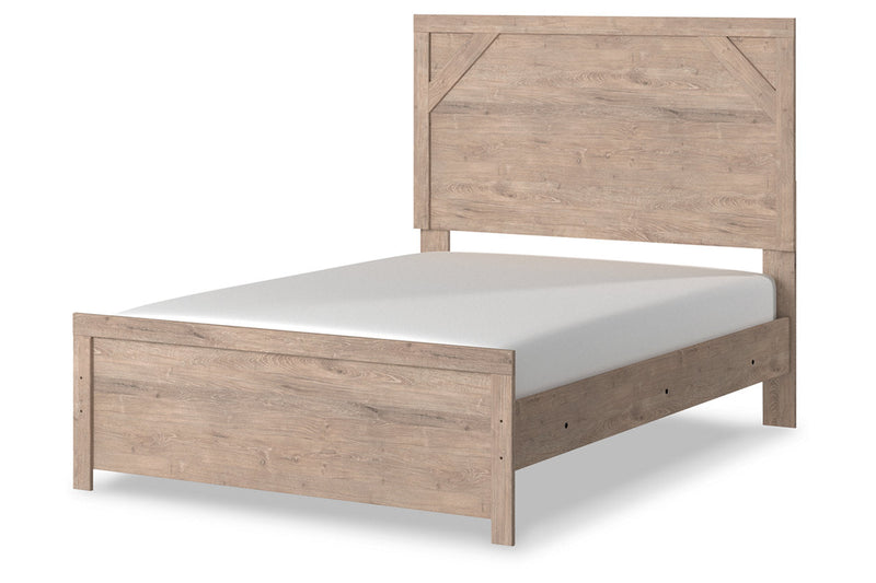 Senniberg Light Brown/White Full Panel Bed - Gate FurnitureFull Bed