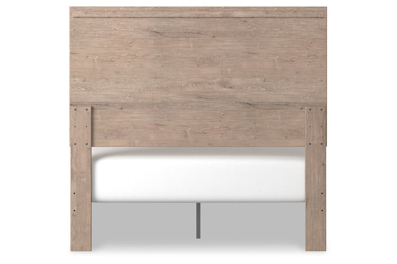 Senniberg Light Brown/White Full Panel Bed - Gate FurnitureFull Bed