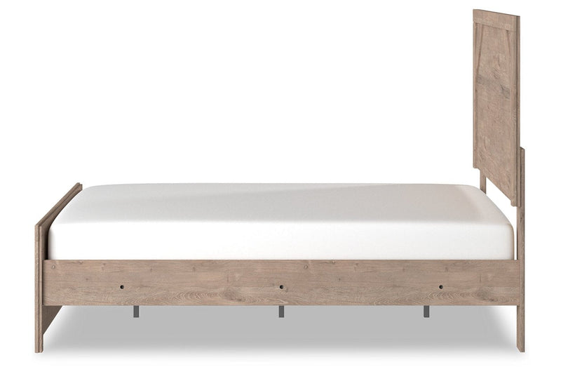 Senniberg Light Brown/White Full Panel Bed - Gate FurnitureFull Bed