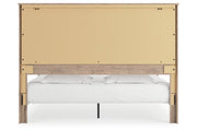 Senniberg Light Brown/White King Panel Bed - Gate FurnitureKing Bed