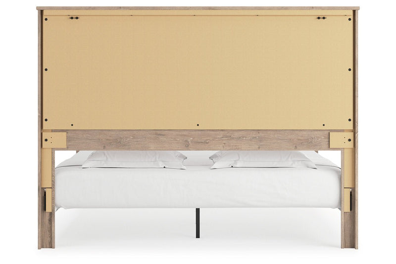 Senniberg Light Brown/White King Panel Bed - Gate FurnitureKing Bed