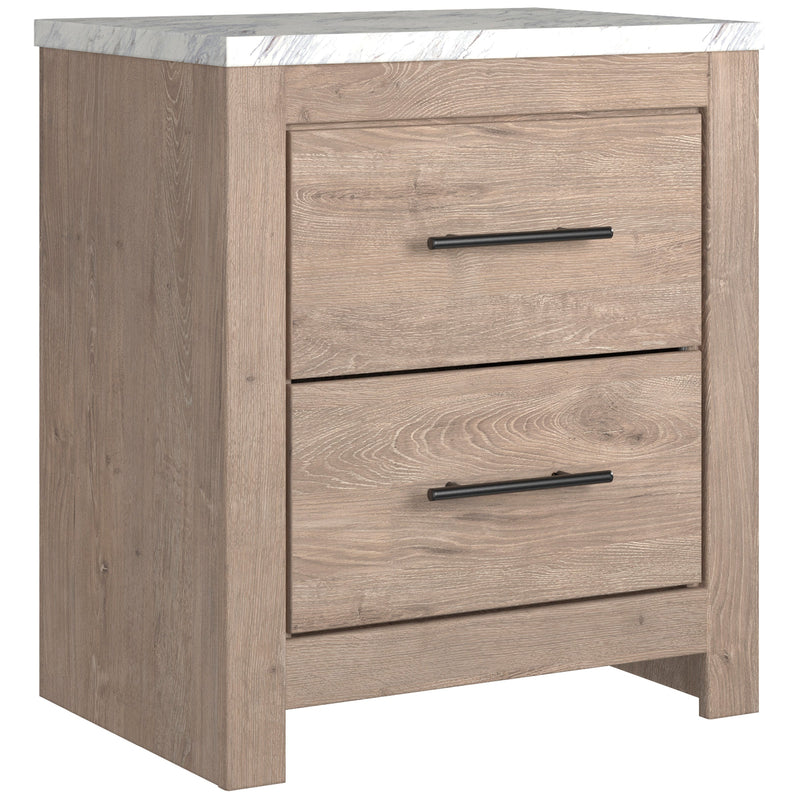 Senniberg Light Brown/White Lighted Panel Bedroom Set - Gate FurnitureBedroom Set