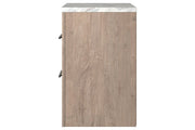 Senniberg Light Brown/White Nightstand - Gate FurnitureNightstand
