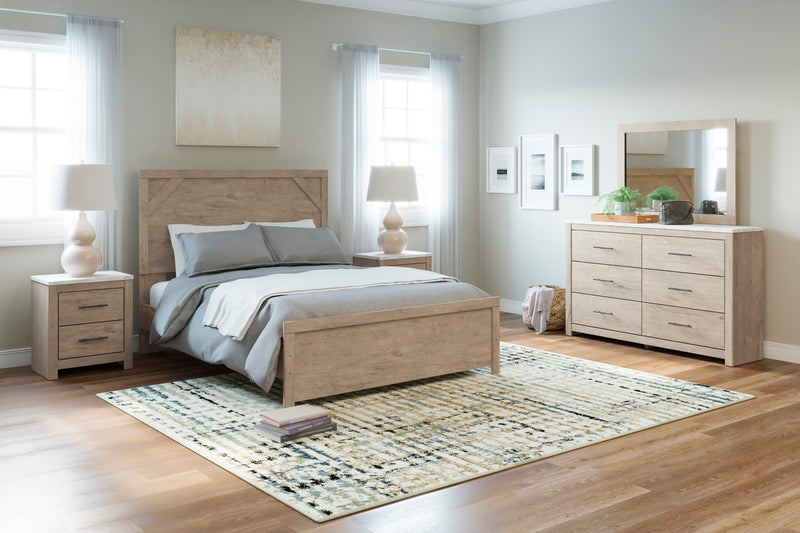 Senniberg Light Brown/White Panel Bedroom Set - Gate FurnitureBedroom Set