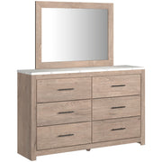 Senniberg Light Brown/White Panel Bedroom Set - Gate FurnitureBedroom Set