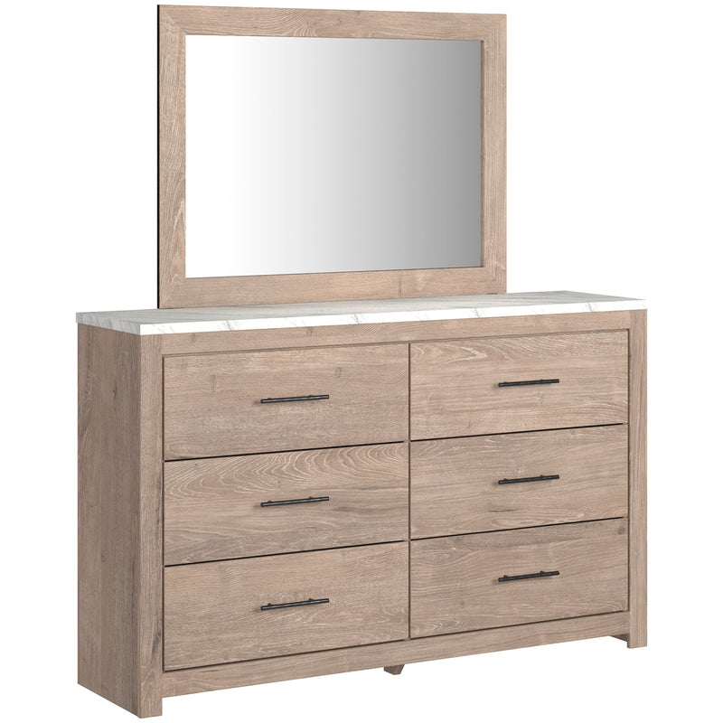 Senniberg Light Brown/White Panel Bedroom Set - Gate FurnitureBedroom Set