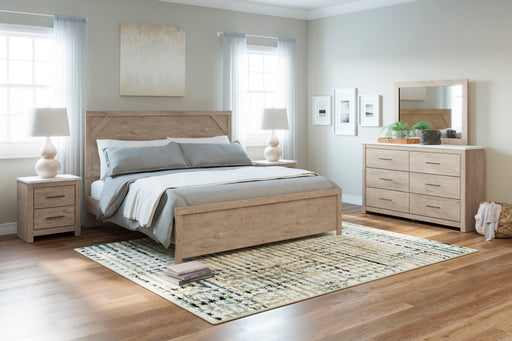 Senniberg Light Brown/White Panel Bedroom Set - Gate FurnitureBedroom Set