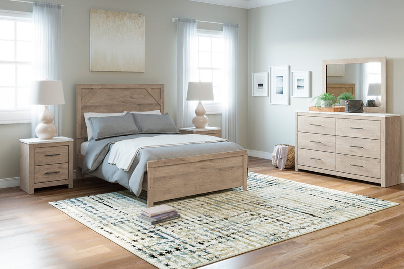 Senniberg Light Brown/White Panel Youth Bedroom Set - Gate FurnitureYouth Bedroom Set