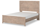 Senniberg Light Brown/White Queen Panel Bed - Gate FurnitureQueen Bed