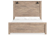 Senniberg Light Brown/White Queen Panel Bed - Gate FurnitureQueen Bed