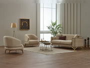 Sente  3-pieces (Sofa & Loveseat & Chair) Livingroom in Cream - 200-SIM-SEN-GIRNE01-321