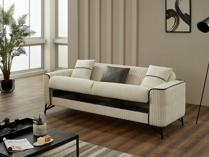 Sente Convertible Loveseat in Beige - 200-SIM-SEN-GIRNE03-2