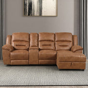 Septimus Saddle Brown Sectional - TM6028BR-SECT