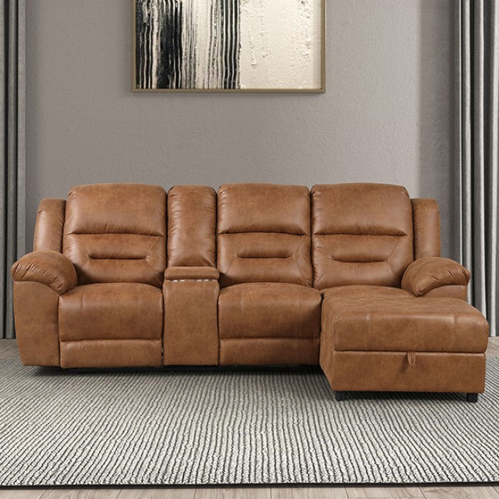 Septimus Saddle Brown Sectional - TM6028BR-SECT