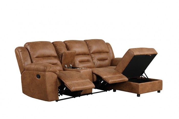 Septimus Saddle Brown Sectional - TM6028BR-SECT
