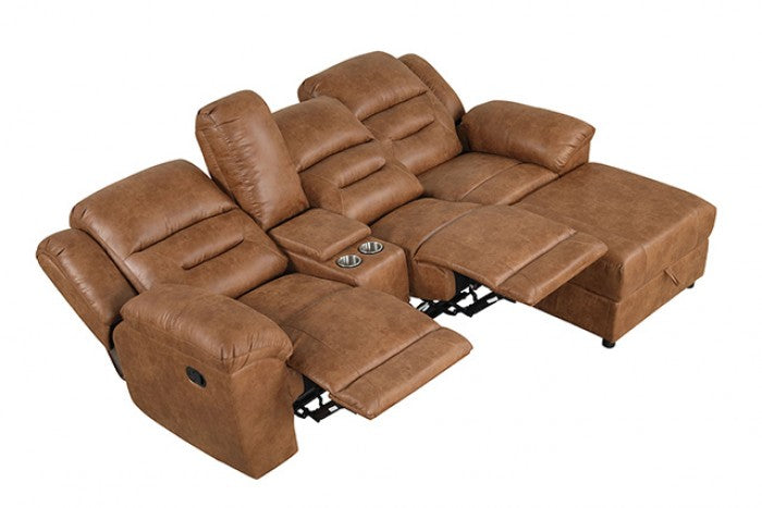 Septimus Saddle Brown Sectional - TM6028BR-SECT