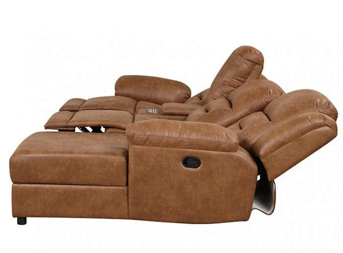 Septimus Saddle Brown Sectional - TM6028BR-SECT
