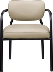 Serava Vegan Leather Upholstered Dining Chair in Beige, Set of 2 - 77066Beige-C