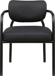 Serava Vegan Leather Upholstered Dining Chair in Black, Set of 2 - 77066Black-C