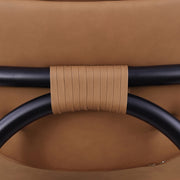Serava Vegan Leather Upholstered Dining Chair in Cognac, Set of 2 - 77066Cognac-C