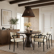 Serava Vegan Leather Upholstered Dining Chair in Cream, Set of 2 - 77066Cream-C