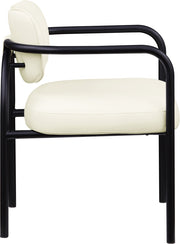 Serava Vegan Leather Upholstered Dining Chair in Cream, Set of 2 - 77066Cream-C