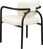 Serava Vegan Leather Upholstered Dining Chair in Cream, Set of 2 - 77066Cream-C