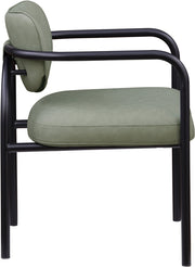 Serava Vegan Leather Upholstered Dining Chair in Green, Set of 2 - 77066Green-C