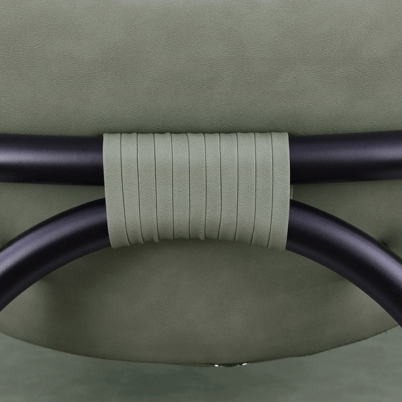 Serava Vegan Leather Upholstered Dining Chair in Green, Set of 2 - 77066Green-C