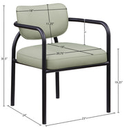 Serava Vegan Leather Upholstered Dining Chair in Mint, Set of 2 - 77066Mint-C