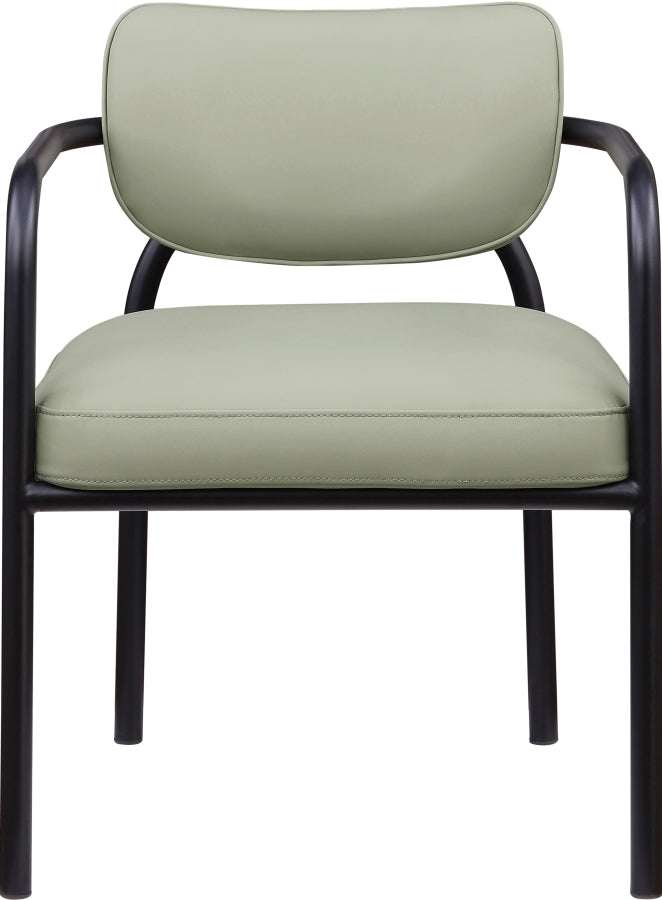 Serava Vegan Leather Upholstered Dining Chair in Mint, Set of 2 - 77066Mint-C