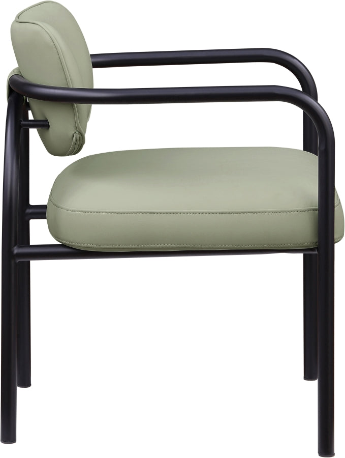 Serava Vegan Leather Upholstered Dining Chair in Mint, Set of 2 - 77066Mint-C