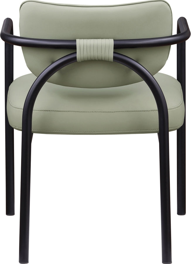 Serava Vegan Leather Upholstered Dining Chair in Mint, Set of 2 - 77066Mint-C