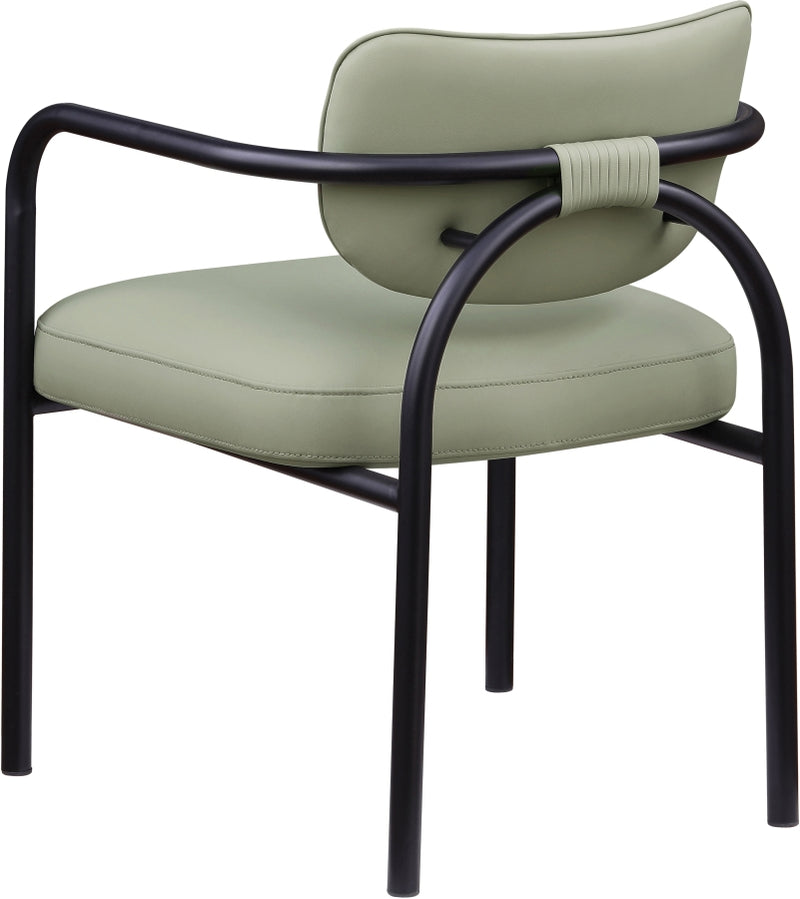 Serava Vegan Leather Upholstered Dining Chair in Mint, Set of 2 - 77066Mint-C
