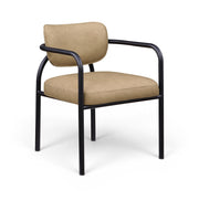 Serava Vegan Leather Upholstered Dining Chair in Tan, Set of 2 - 77066Tan-C