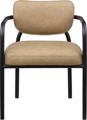 Serava Vegan Leather Upholstered Dining Chair in Tan, Set of 2 - 77066Tan-C