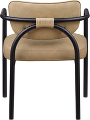 Serava Vegan Leather Upholstered Dining Chair in Tan, Set of 2 - 77066Tan-C