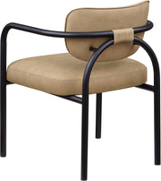 Serava Vegan Leather Upholstered Dining Chair in Tan, Set of 2 - 77066Tan-C