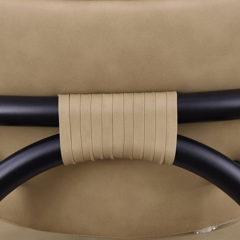 Serava Vegan Leather Upholstered Dining Chair in Tan, Set of 2 - 77066Tan-C
