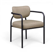 Serava Vegan Leather Upholstered Dining Chair in Taupe, Set of 2 - 77066Taupe-C