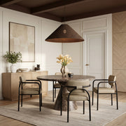 Serava Vegan Leather Upholstered Dining Chair in Taupe, Set of 2 - 77066Taupe-C